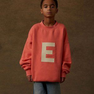 Fear Of God KIDS SIZE 10 Coral Crew Neck Sweatshirt NWT.  SOLD OUT!